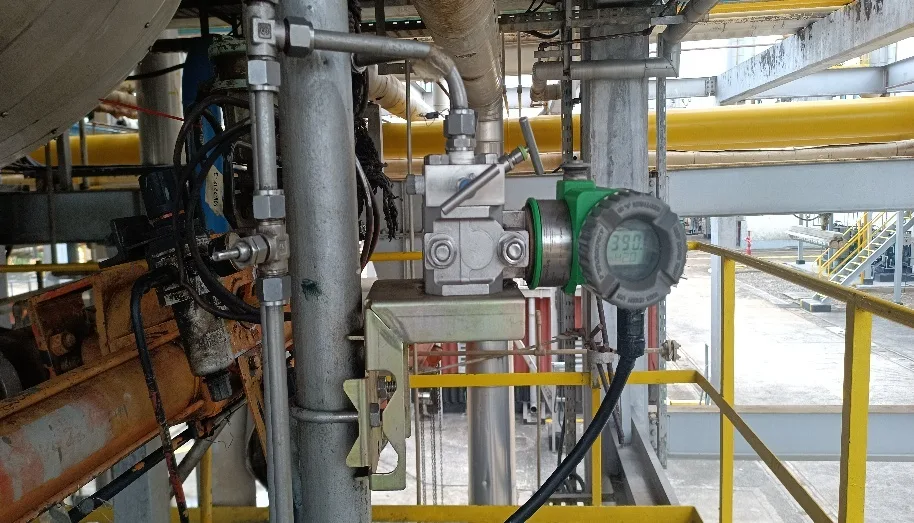 A transmitter in the polymerisation unit